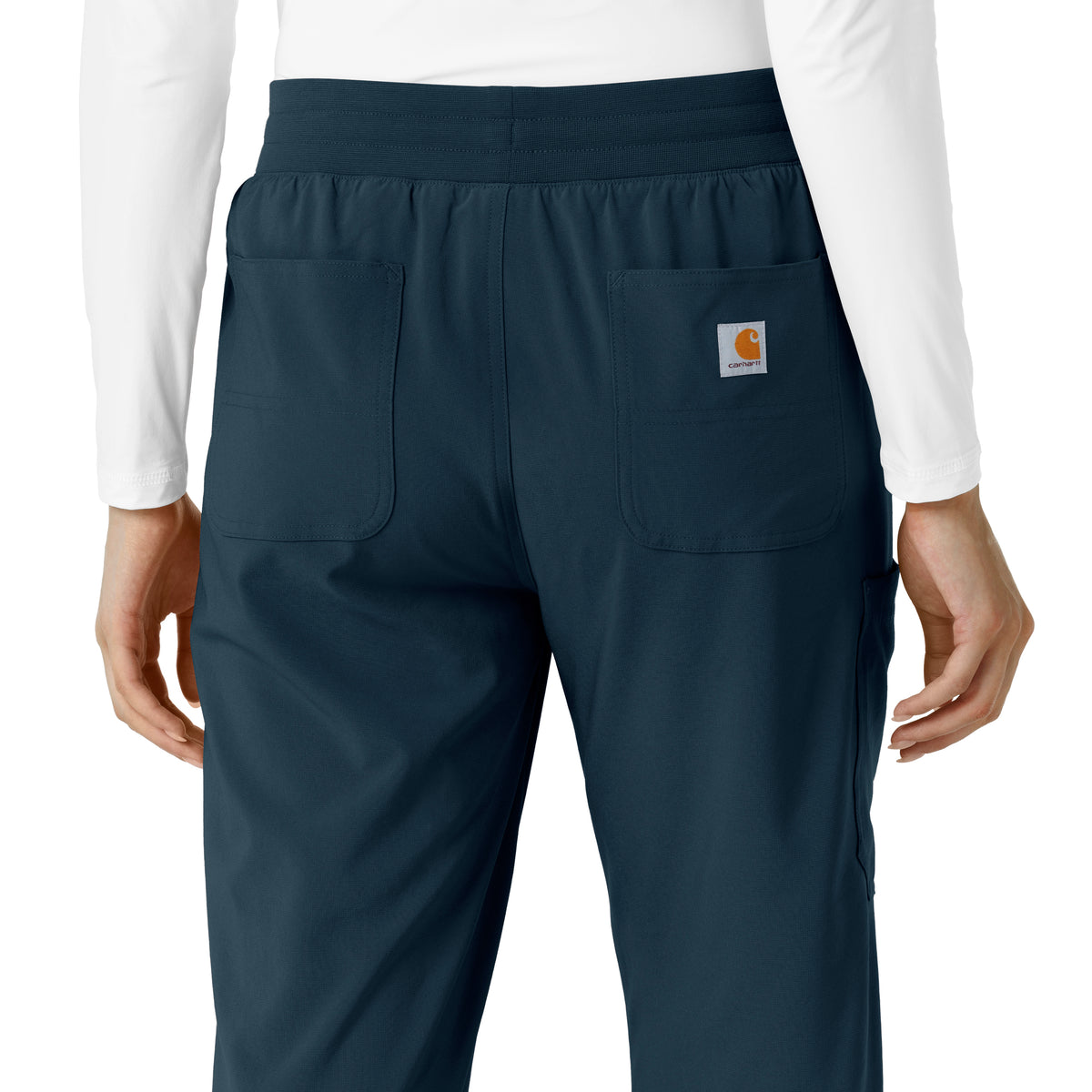 Force Cross-Flex Women's Boot Cut Scrub Pant Navy side detail 1