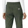 Force Cross-Flex Women's Boot Cut Scrub Pant Olive side detail 1