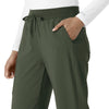 Force Cross-Flex Women's Boot Cut Scrub Pant Olive side detail 2