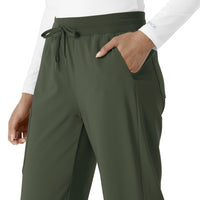 Force Cross-Flex Women's Boot Cut Scrub Pant Olive side detail 2
