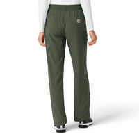 Force Cross-Flex Women's Boot Cut Scrub Pant Olive back view