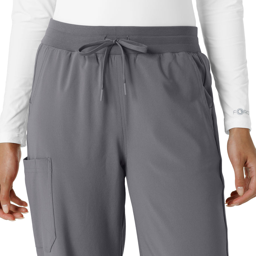 Force Cross-Flex Women's Boot Cut Scrub Pant Pewter front detail