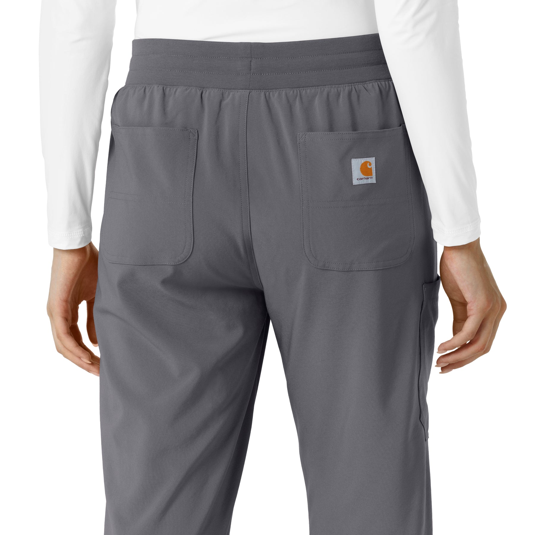 Force Cross-Flex Women's Boot Cut Scrub Pant Pewter side detail 1