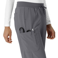 Force Cross-Flex Women's Boot Cut Scrub Pant Pewter hemline detail