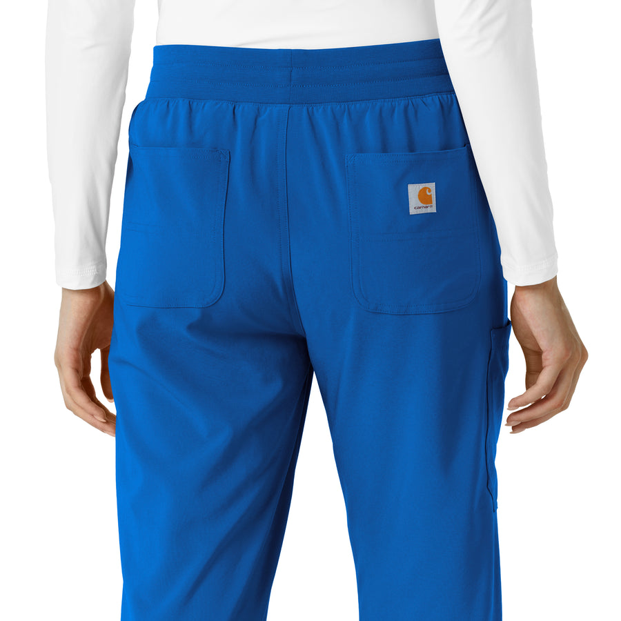 Force Cross-Flex Women's Boot Cut Scrub Pant Royal side detail 1