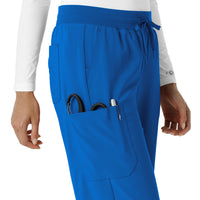 Force Cross-Flex Women's Boot Cut Scrub Pant Royal hemline detail