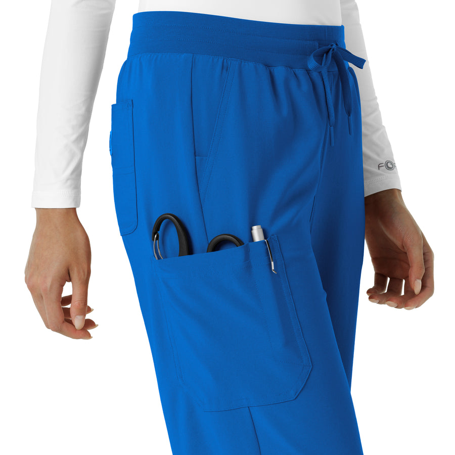 Force Cross-Flex Women's Boot Cut Scrub Pant Royal hemline detail