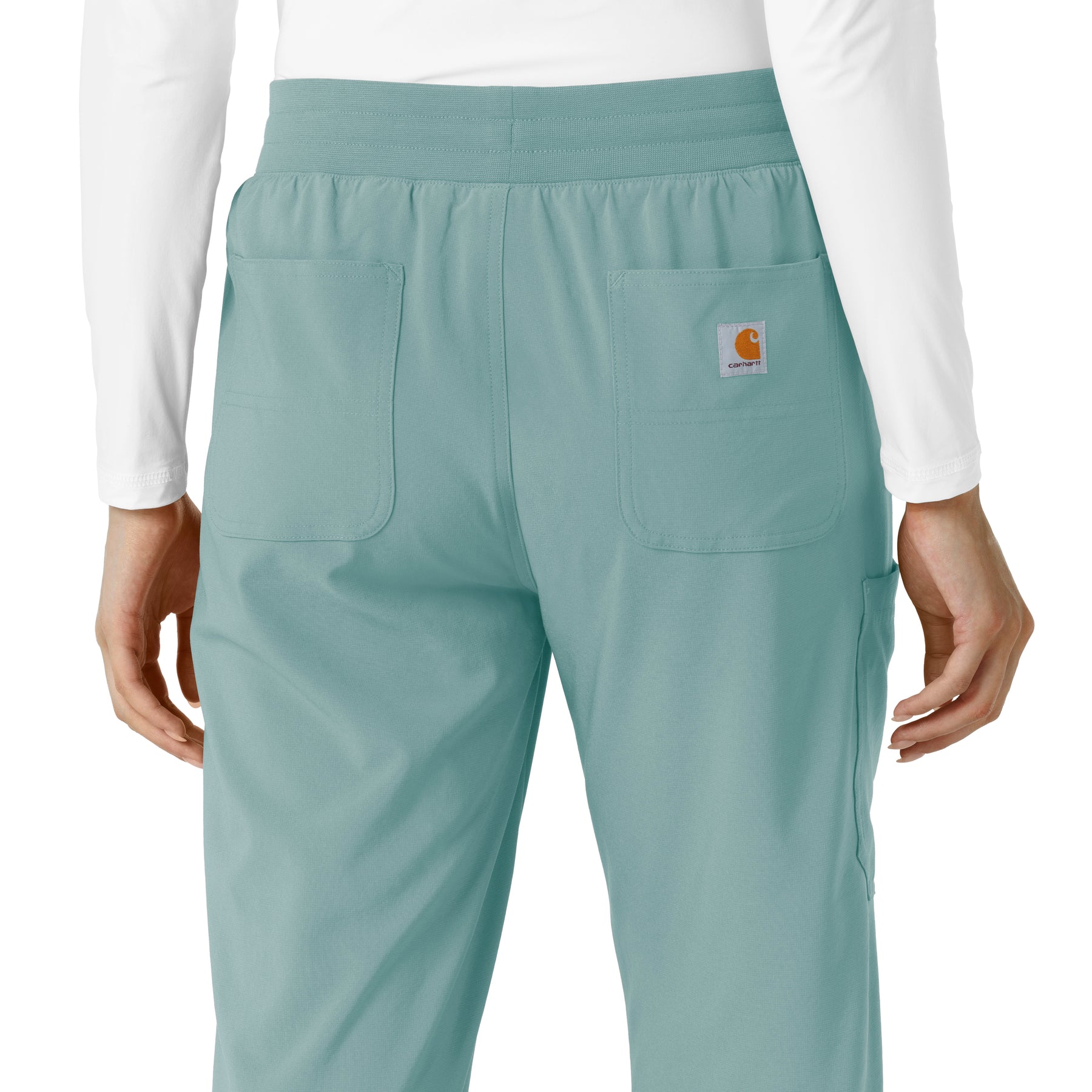 Force Cross-Flex Women's Boot Cut Scrub Pant Summer Blue side detail 1