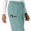 Force Cross-Flex Women's Boot Cut Scrub Pant Summer Blue hemline detail