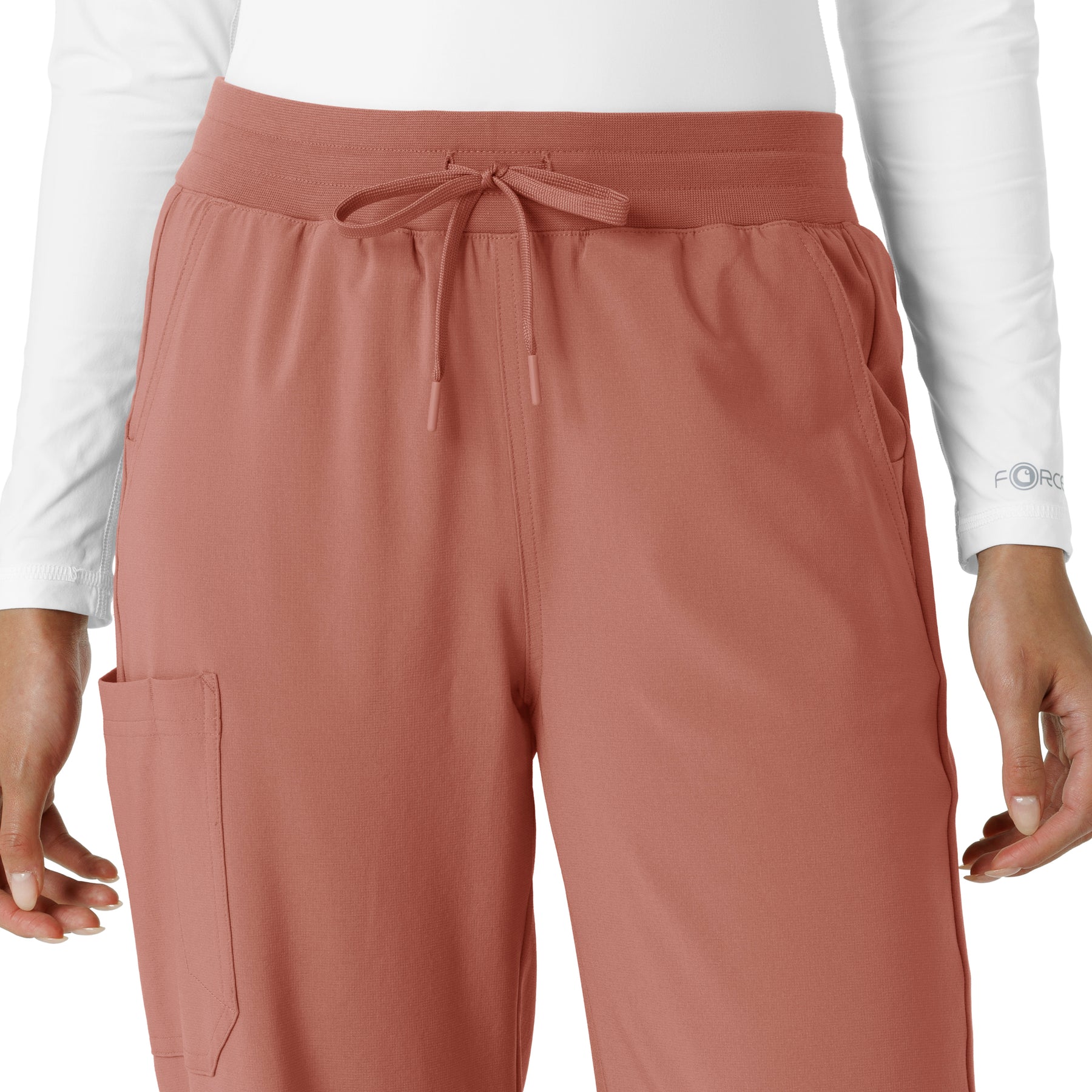 Force Cross-Flex Women's Boot Cut Scrub Pant Wildrose front detail