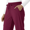 Force Cross-Flex Women's Boot Cut Scrub Pant Wine side detail 2