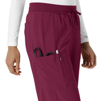 Force Cross-Flex Women's Boot Cut Scrub Pant Wine hemline detail