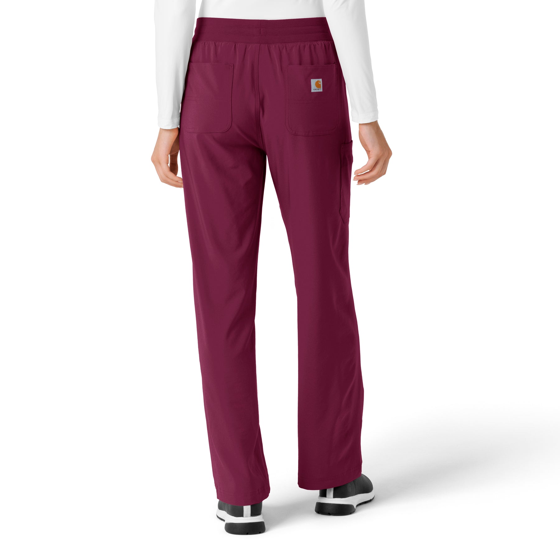 Force Cross-Flex Women's Boot Cut Scrub Pant Wine back view