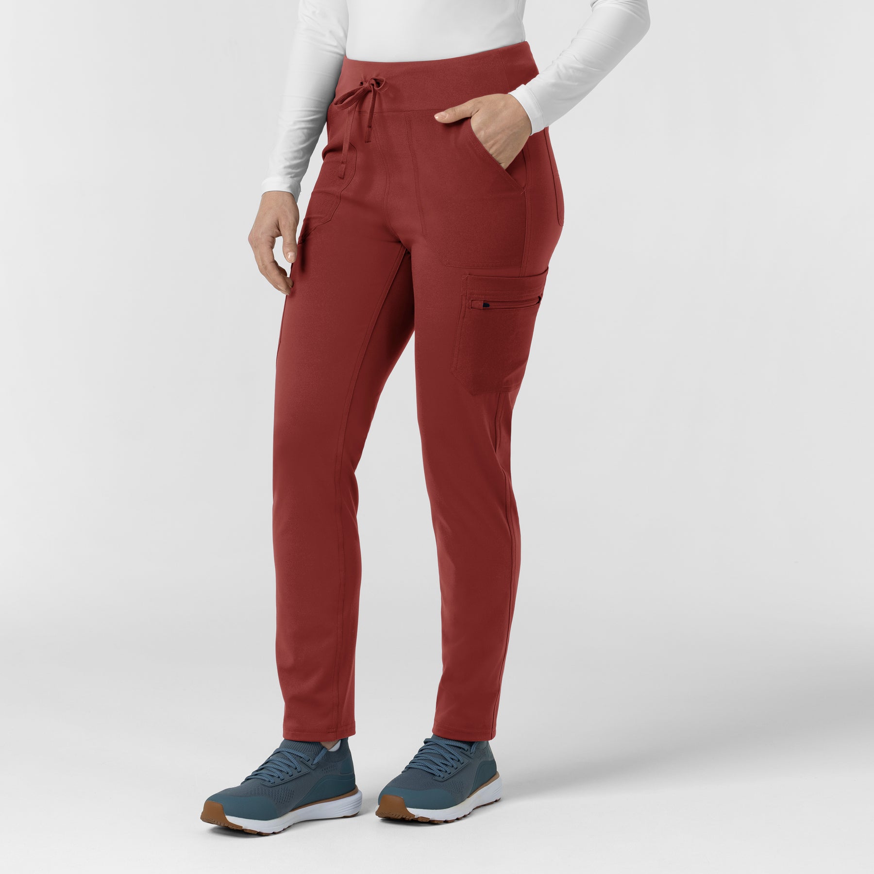Carhartt Force Cross-Flex Knit Women's Modern Scrub Pant - Amber Terrain side