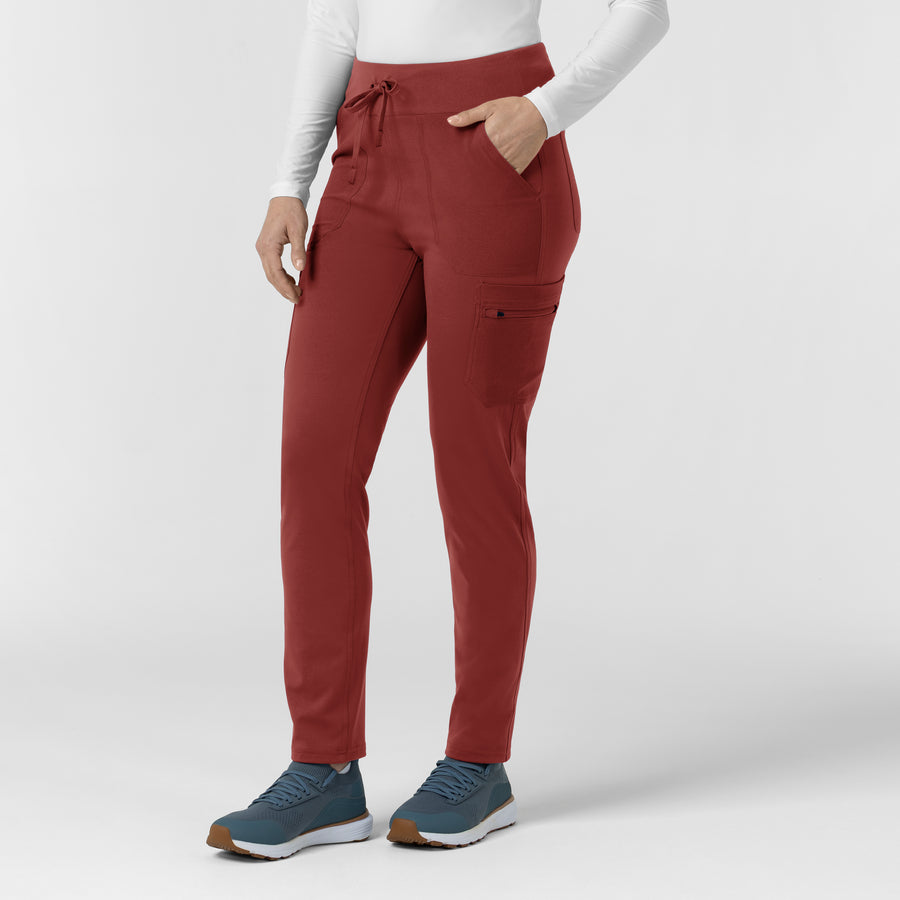 Carhartt Force Cross-Flex Knit Women's Modern Scrub Pant - Amber Terrain side
