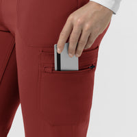 Carhartt Force Cross-Flex Knit Women's Modern Scrub Pant - Amber Terrain zip pocket