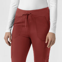 Carhartt Force Cross-Flex Knit Women's Modern Scrub Pant - Amber Terrain waistband