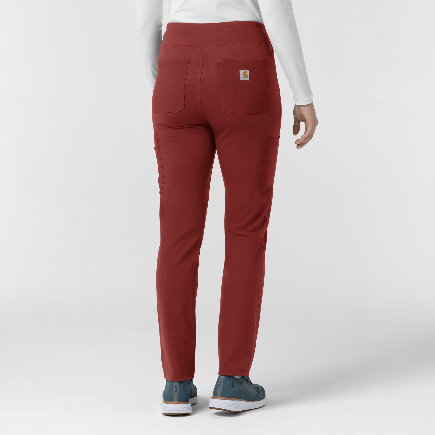 Carhartt Force Cross-Flex Knit Women's Modern Scrub Pant - Amber Terrain back