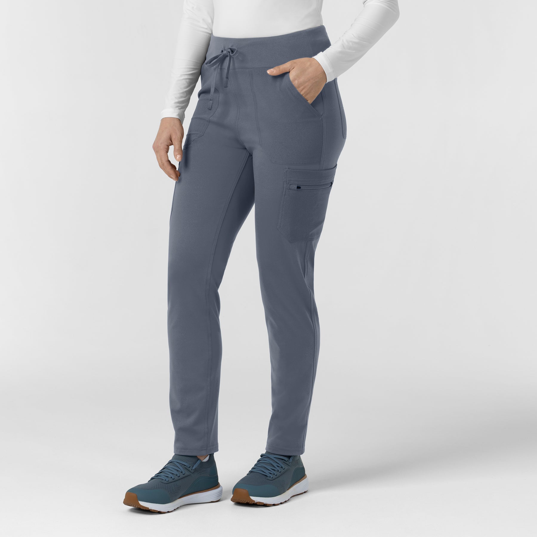 Cross-Flex Knits Knit Women's Modern Fit Scrub Pant Approaching Storm side view