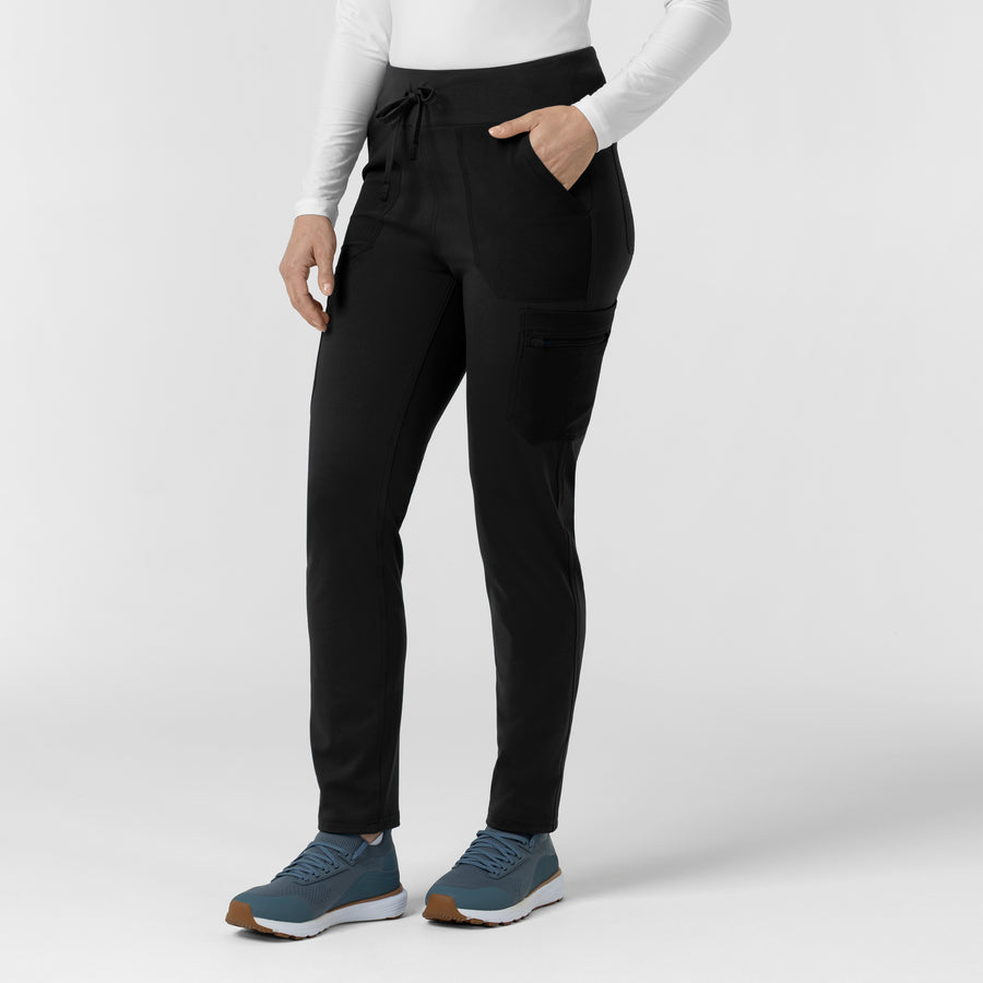 Force Cross-Flex Knit Women's Modern Scrub Pant Black side view
