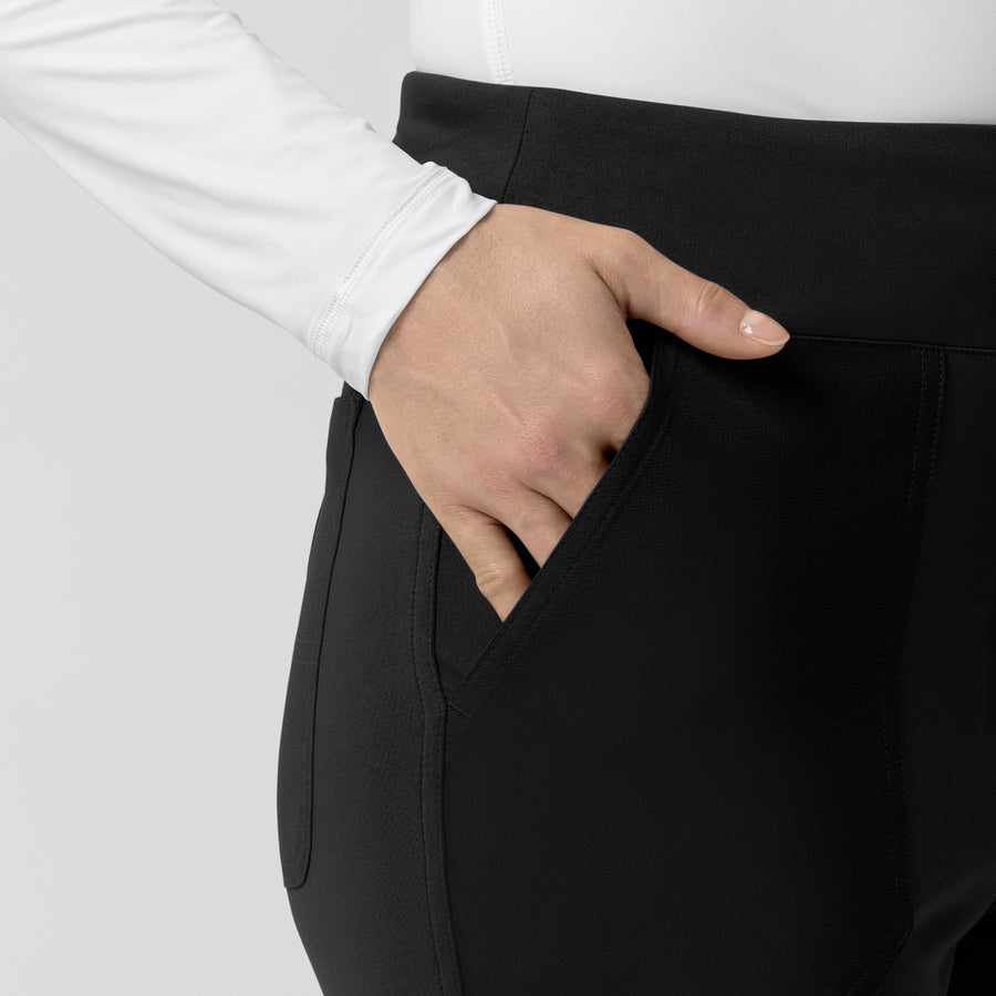 Force Cross-Flex Knit Women's Modern Scrub Pant Black side detail 2
