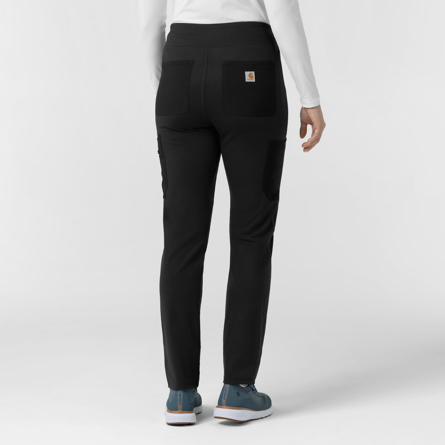 Force Cross-Flex Knit Women's Modern Scrub Pant Black back view