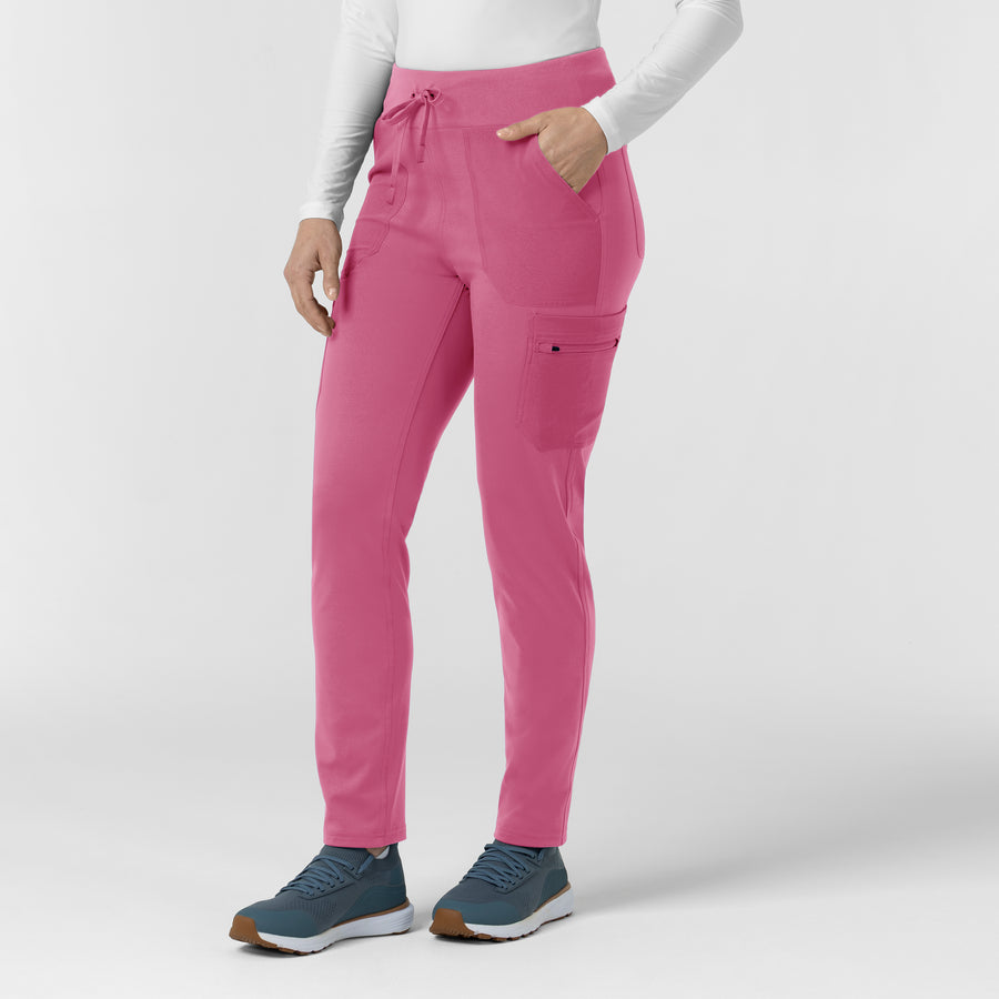 Force Cross-Flex Knit Women's Modern Scrub Pant Electric Fuschia side view