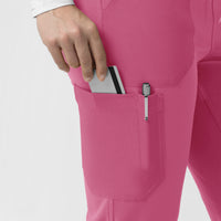 Force Cross-Flex Knit Women's Modern Scrub Pant Electric Fuschia side detail 1