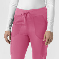 Force Cross-Flex Knit Women's Modern Scrub Pant Electric Fuschia hemline detail
