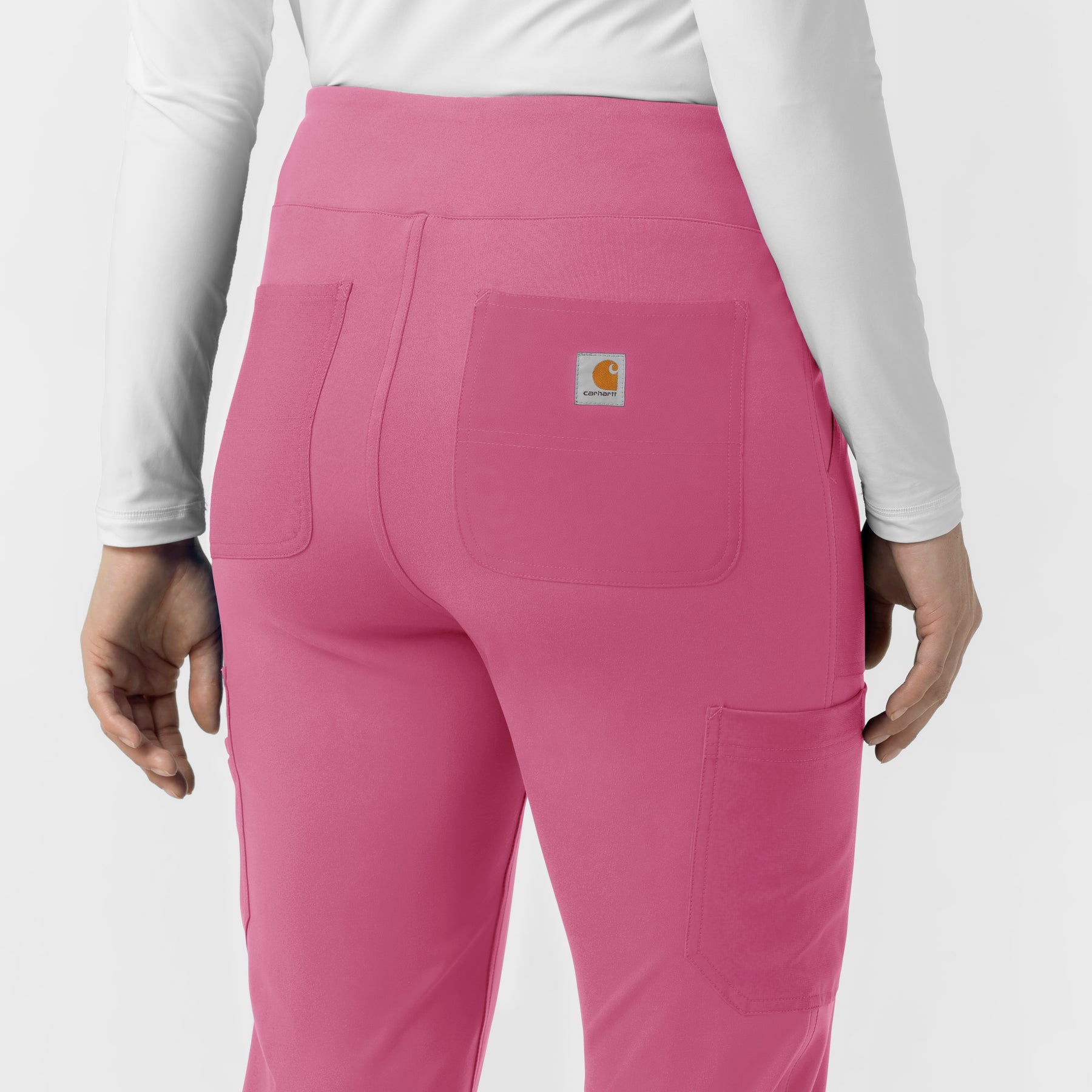 Force Cross-Flex Knit Women's Modern Scrub Pant Electric Fuschia back detail