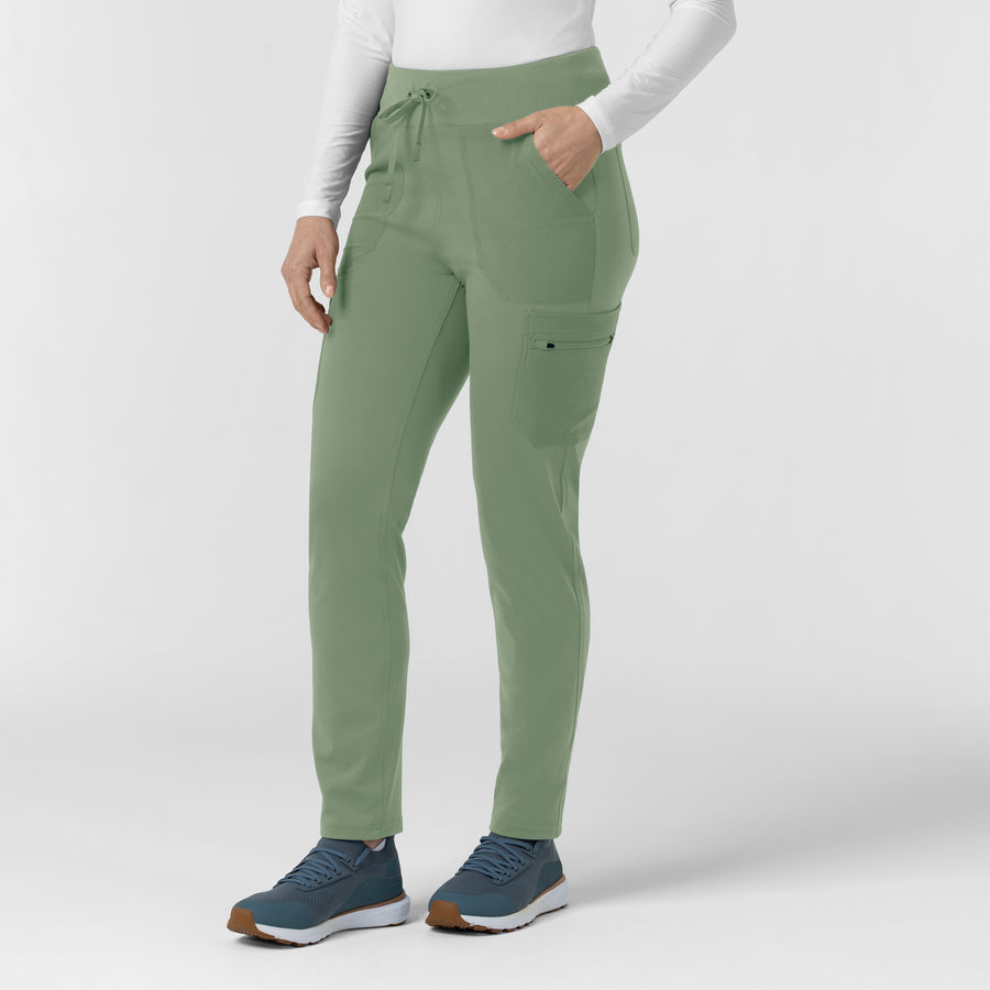 Force Cross-Flex Knit Women's Modern Scrub Pant Green Slate side view