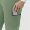 Force Cross-Flex Knit Women's Modern Scrub Pant Green Slate front detail
