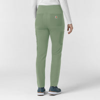 Force Cross-Flex Knit Women's Modern Scrub Pant Green Slate back view