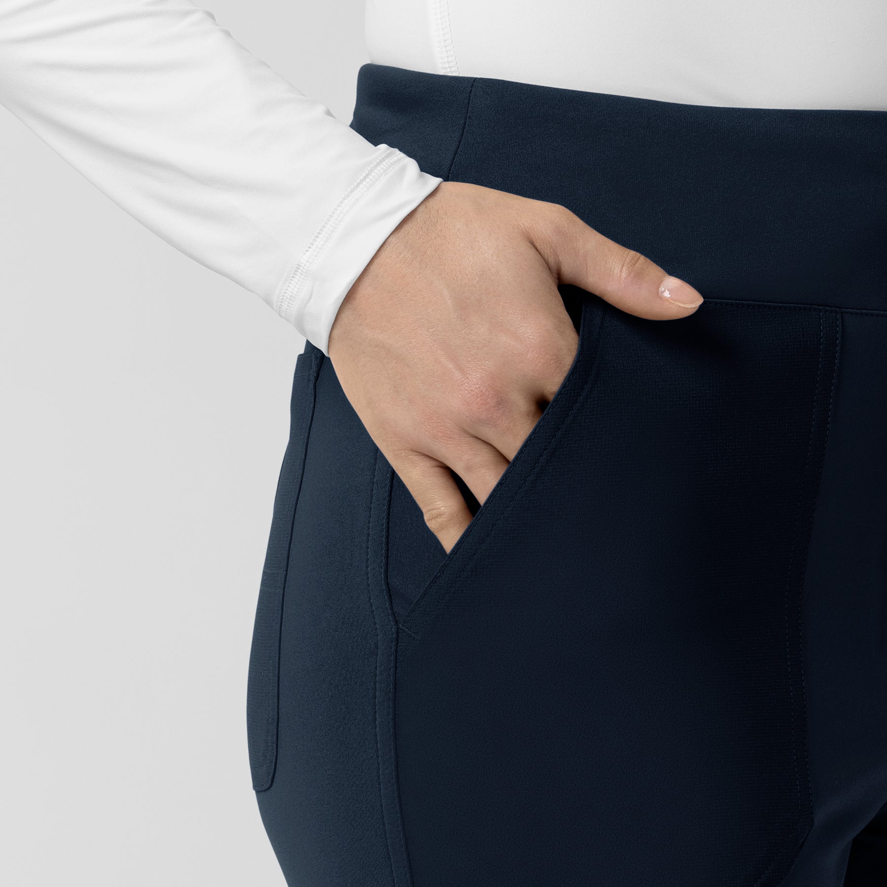 Force Cross-Flex Knit Women's Modern Scrub Pant Navy side detail 2