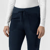 Force Cross-Flex Knit Women's Modern Scrub Pant Navy hemline detail