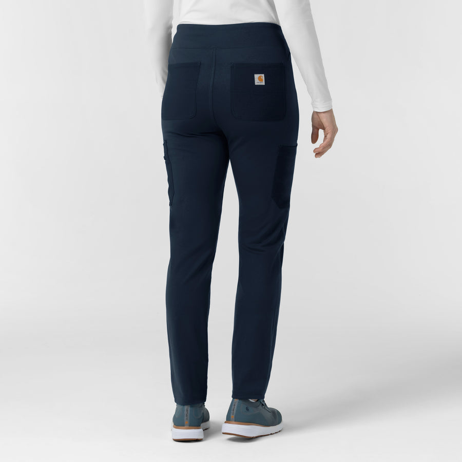 Force Cross-Flex Knit Women's Modern Scrub Pant Navy back view
