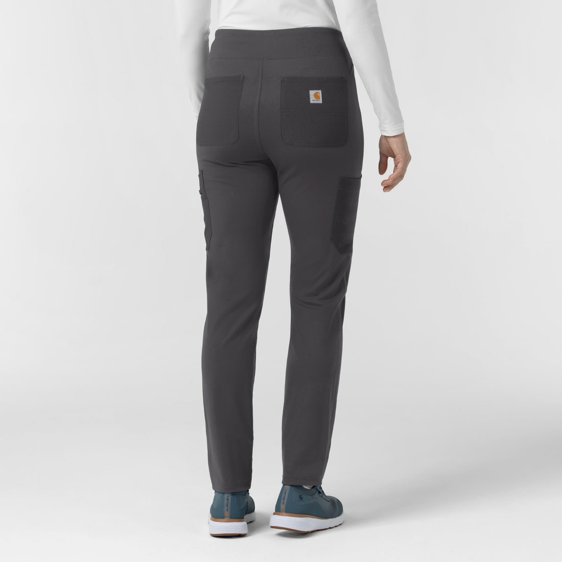 Force Cross-Flex Knit Women's Modern Scrub Pant Pewter back view