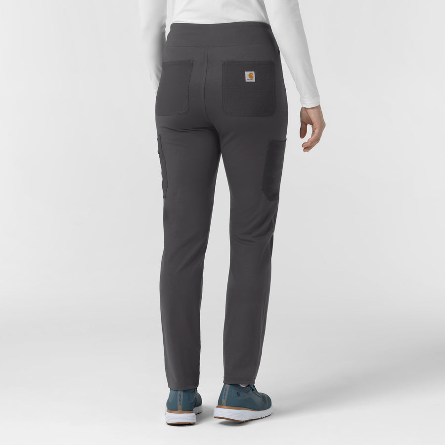 Force Cross-Flex Knit Women's Modern Scrub Pant Pewter back view