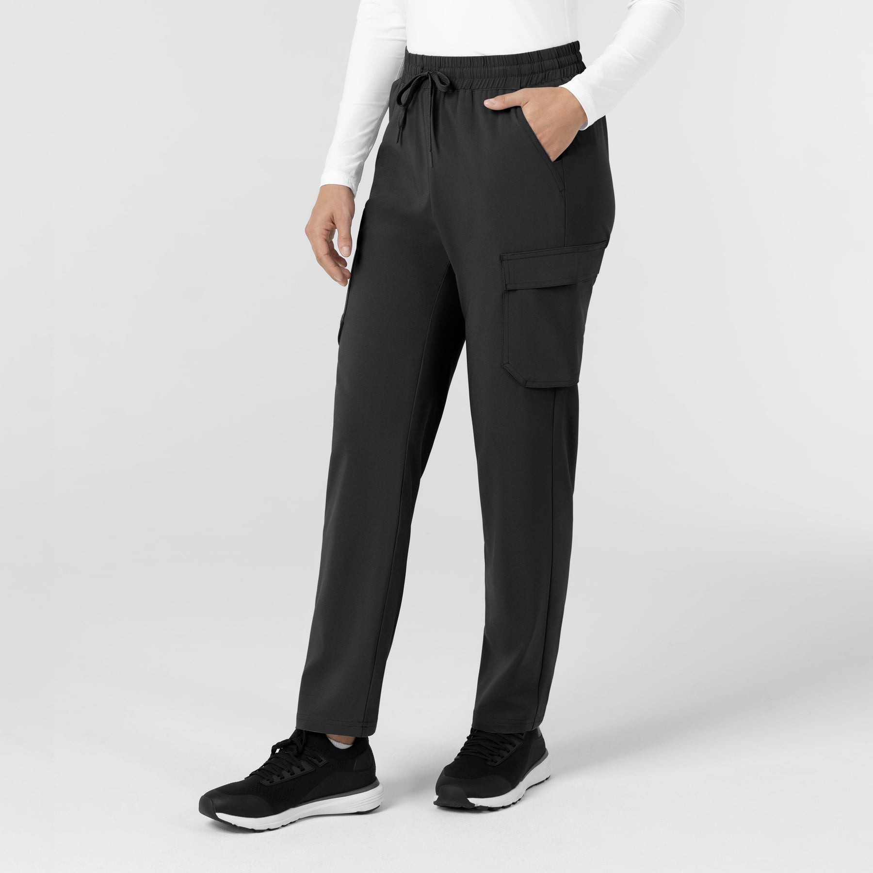 Force Cross-Flex Women’s Force Cross-Flex High Waisted Ankle Scrub Pant Black side view
