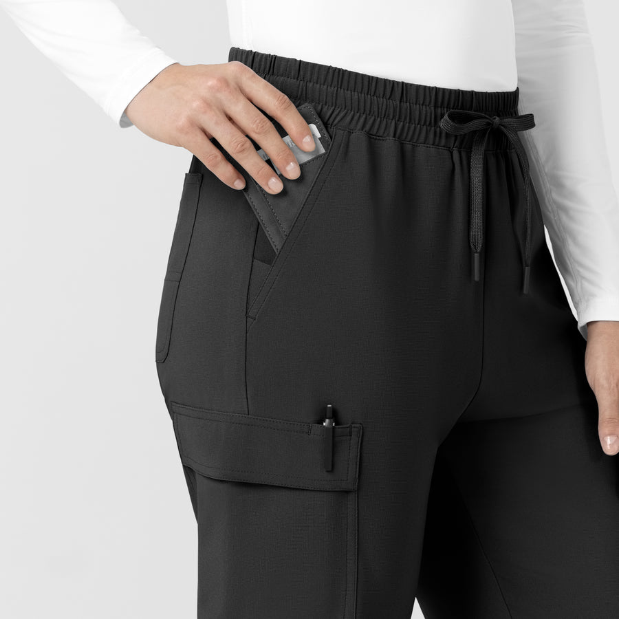 Force Cross-Flex Women’s Force Cross-Flex High Waisted Ankle Scrub Pant Black side detail 2