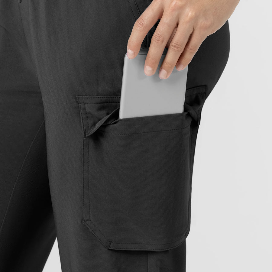 Force Cross-Flex Women’s Force Cross-Flex High Waisted Ankle Scrub Pant Black hemline detail