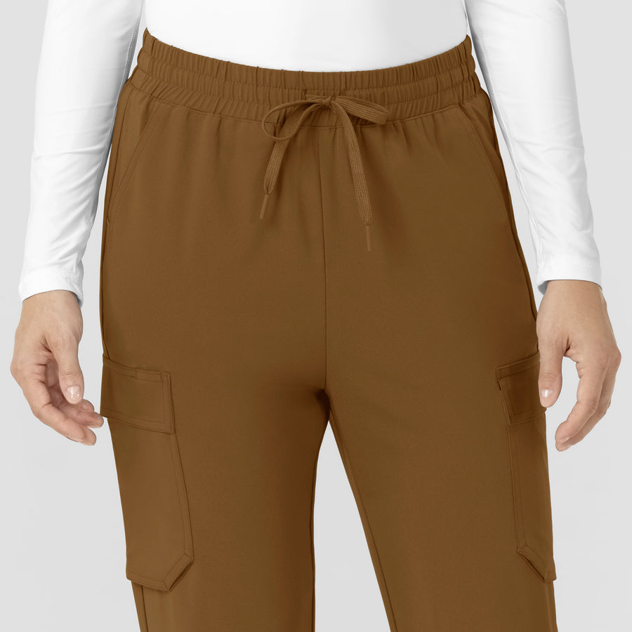 Force Cross-Flex Women’s Force Cross-Flex High Waisted Ankle Scrub Pant Carhartt Brown front detail