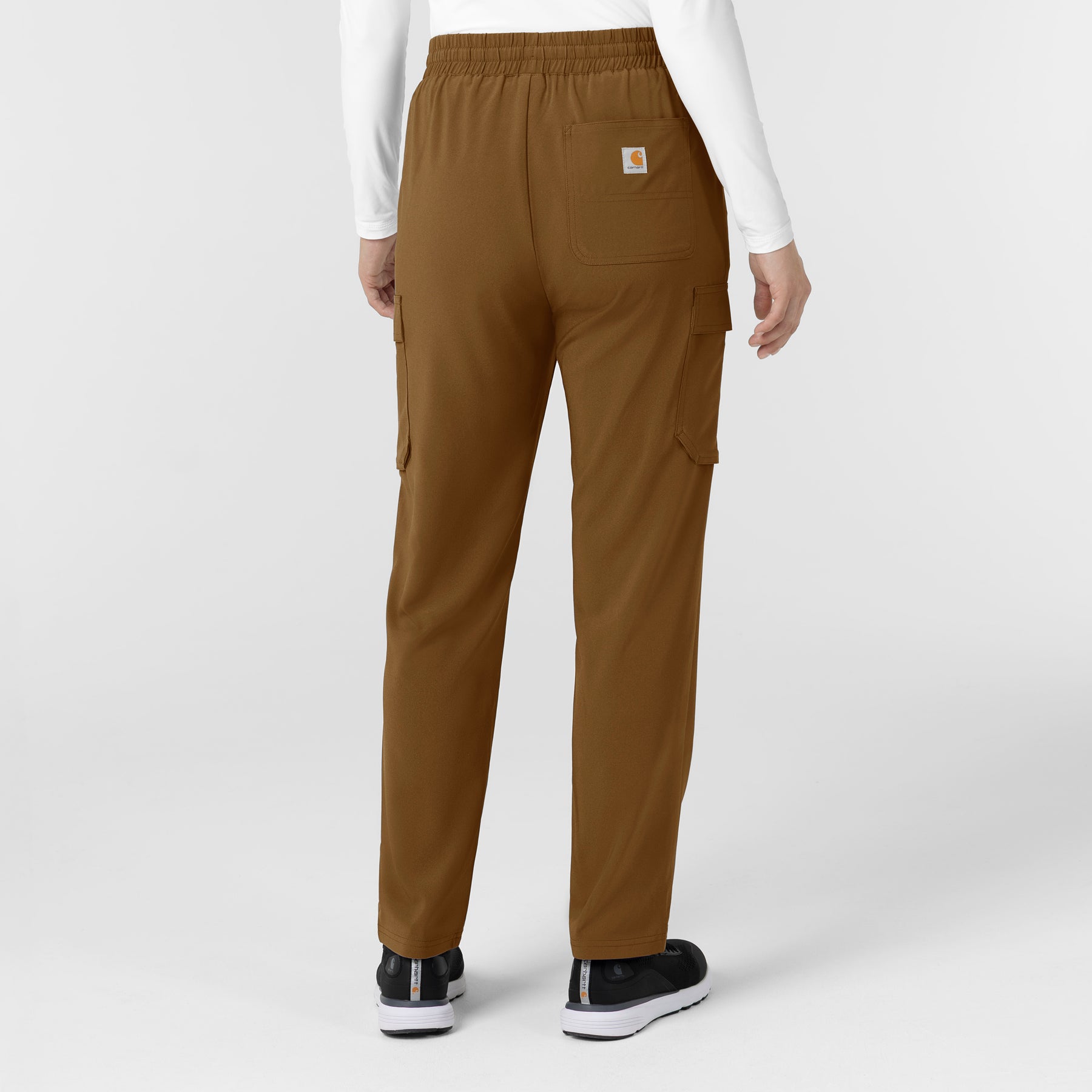 Force Cross-Flex Women’s Force Cross-Flex High Waisted Ankle Scrub Pant Carhartt Brown back view