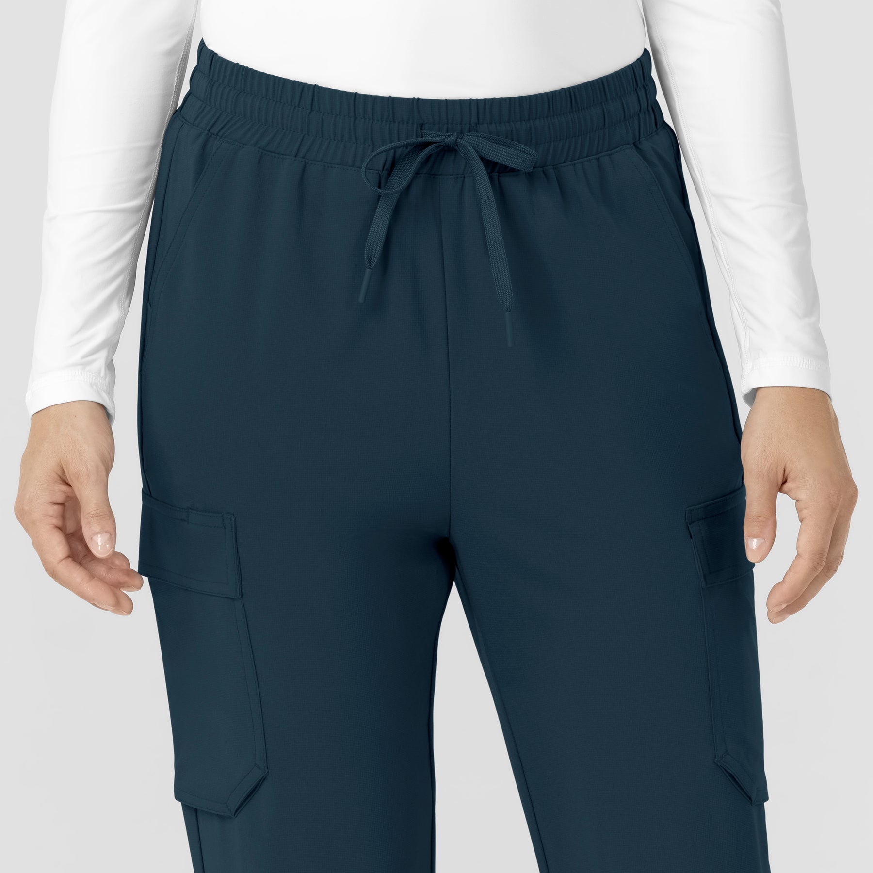 Force Cross-Flex Women’s Force Cross-Flex High Waisted Ankle Scrub Pant Navy front detail