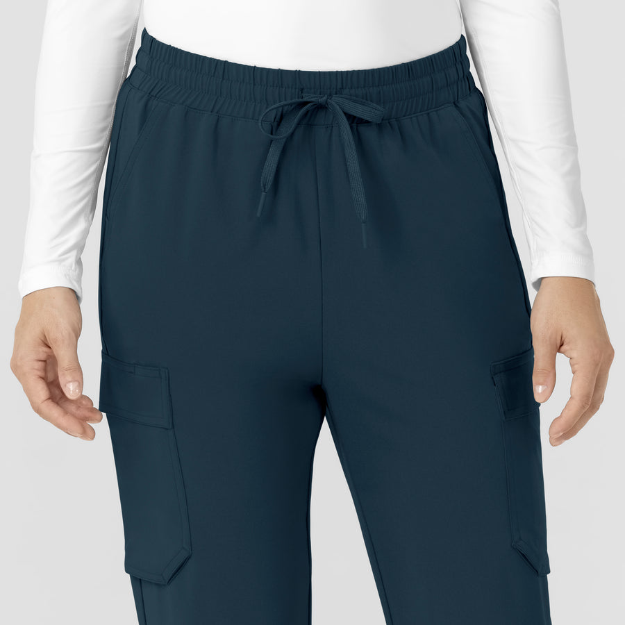 Force Cross-Flex Women’s Force Cross-Flex High Waisted Ankle Scrub Pant Navy front detail