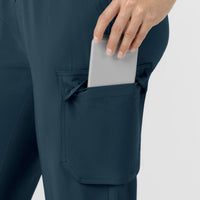 Force Cross-Flex Women’s Force Cross-Flex High Waisted Ankle Scrub Pant Navy hemline detail