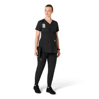 Force Essentials Women's Maternity Jogger Scrub Pant Black full scrub set