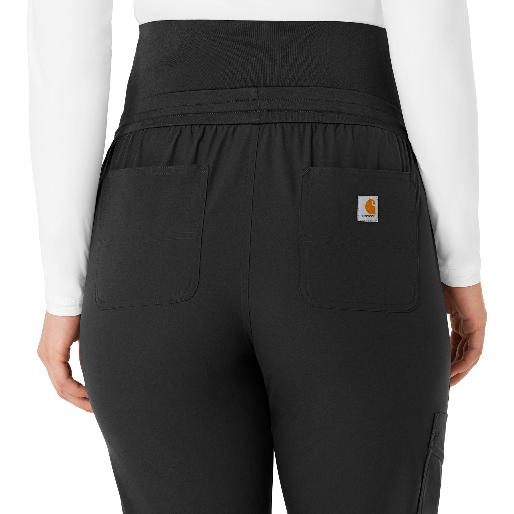 Force Essentials Women's Maternity Jogger Scrub Pant Black side detail 1