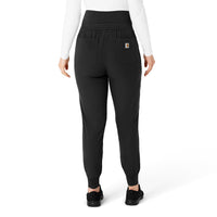 Force Essentials Women's Maternity Jogger Scrub Pant Black back view