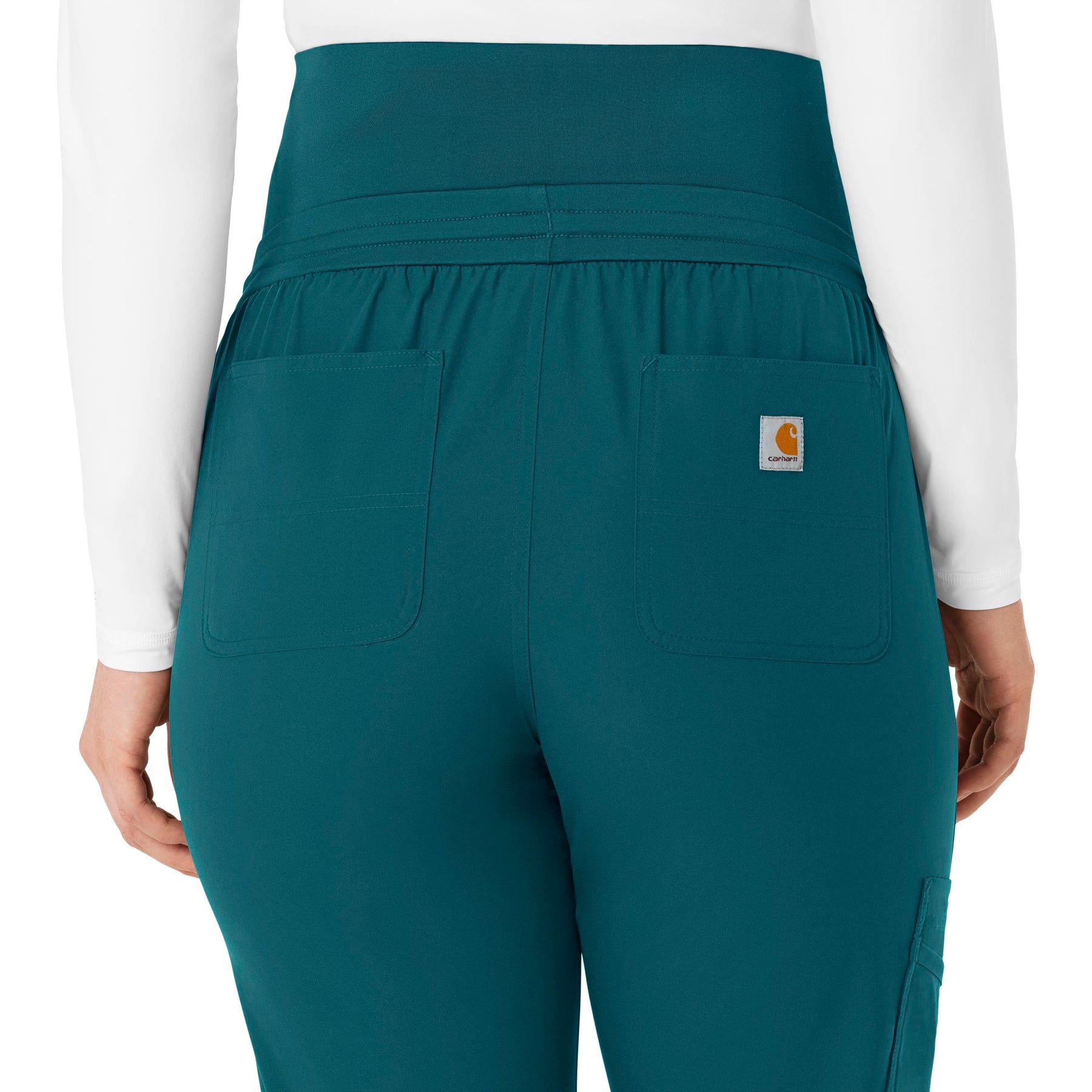 Force Essentials Women's Maternity Jogger Scrub Pant Caribbean side detail 1